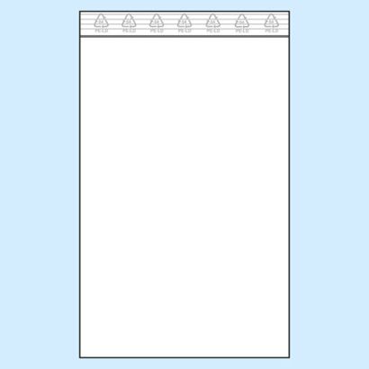 Druckverschlussbeutel, PE-Folie 150 x 250 mm | 50 µm