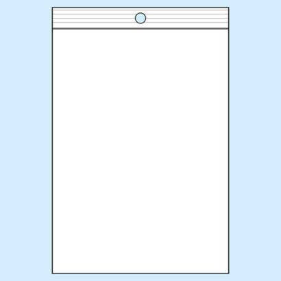 Druckverschlussbeutel, mit Rundloch, PP-Folie 160 x 220 mm
