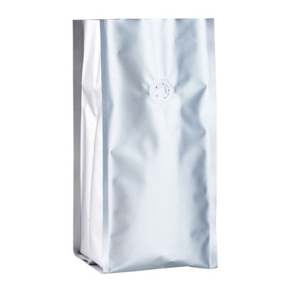 Kaffeebeutel mit Aromaschutzventil, silber 