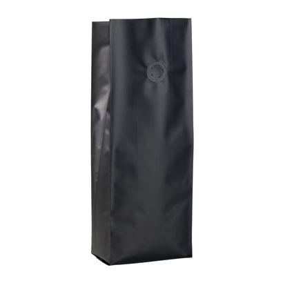 Seitenfaltenbeutel mit Aromaschutzventil, schwarz 