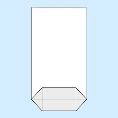 Kreuzbodenbeutel, OPP-Folie 180 x 300 mm