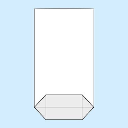 Kreuzbodenbeutel, OPP-Folie 160 x 270 mm
