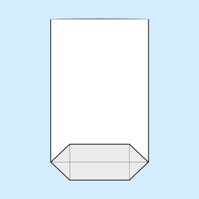 Kreuzbodenbeutel, OPP-Folie 180 x 260 mm