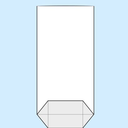 Kreuzbodenbeutel, OPP-Folie 180 x 340 mm