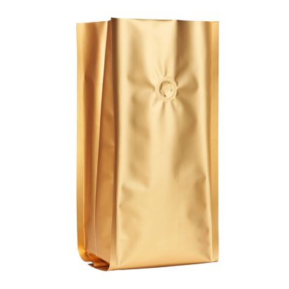 Kaffeebeutel mit Aromaschutzventil, gold 290 x 120 mm 