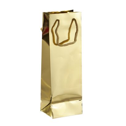 Flaschentasche, 12 x 36 x 10 cm gold 