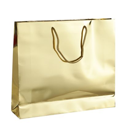 Geschenktasche, glänzend gold  | 40 x 35 x 10 cm 