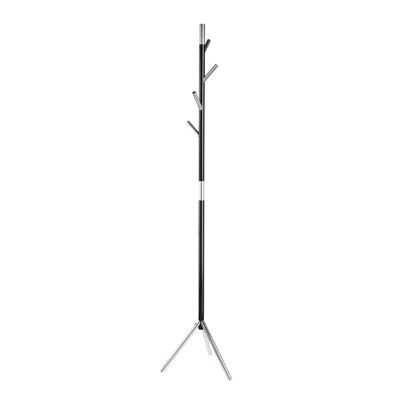 Garderobenständer, 4 Haken, schwarz, Aluminium 