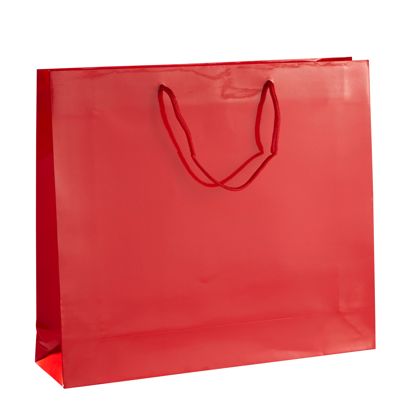 Geschenktasche, glänzend rot | 40 x 35 x 10 cm