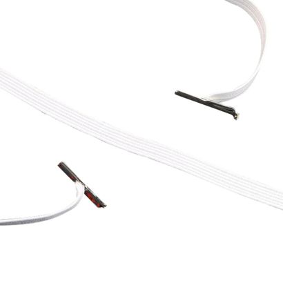 Flachgummi mit 2 Splinten weiß  | 310 mm