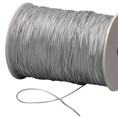 Gummischnur 2 mm silber | 500 m