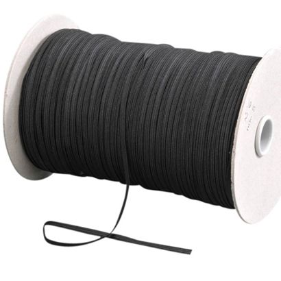 Gummiband 5 mm flach schwarz | 500 m