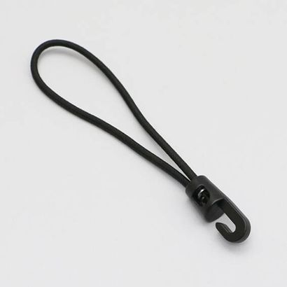 Gummispanner mit Haken schwarz | 150 mm
