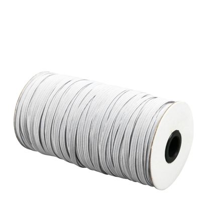 Gummiband 5 mm flach weiß | 100 m