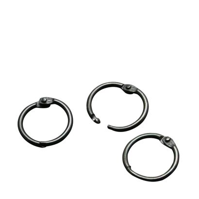 Heftringe Metall 14 mm - offen geliefert  | schwarz 