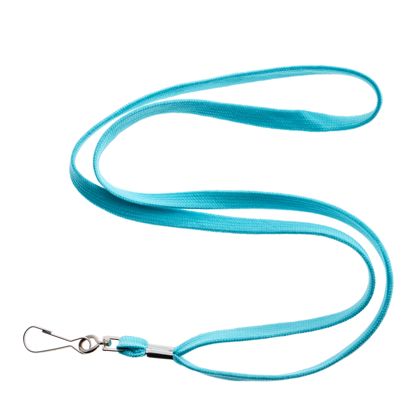Lanyard, 10 mm breit hellblau | mit drehbarem Metallhaken