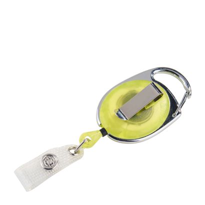Ausweisjojo mit Clip gelb, transparent