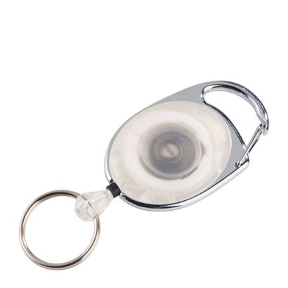 Ausziehbarer Schlüsselanhänger weiß, transparent