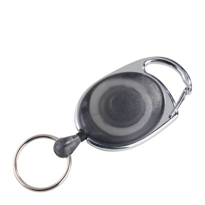 Ausziehbarer Schlüsselanhänger schwarz, transparent