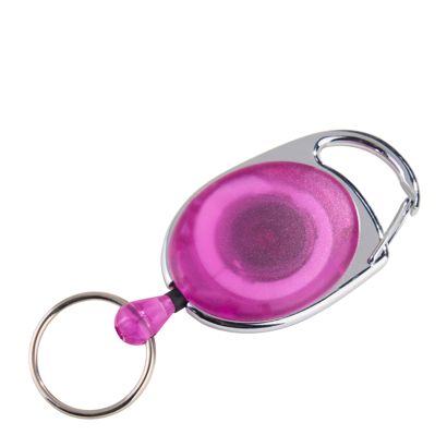 Ausziehbarer Schlüsselanhänger lila, transparent