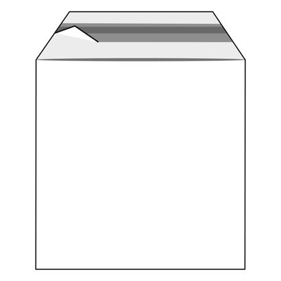 Klappenbeutel, wiederverschließbar, PE-Folie, transparent 130 x 130 mm