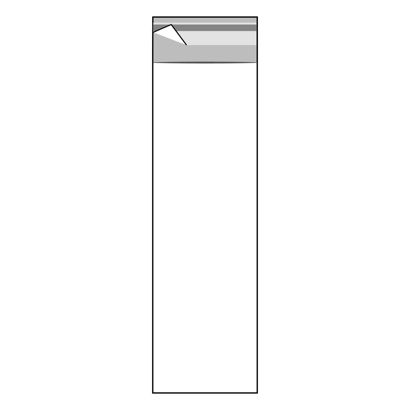 Klappenbeutel, wiederverschließbar, OPP-Folie, transparent 50 x 180 mm