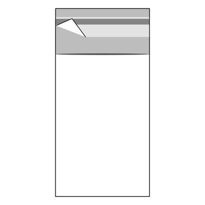 Klappenbeutel, wiederverschließbar, OPP-Folie, transparent 60 x 120 mm