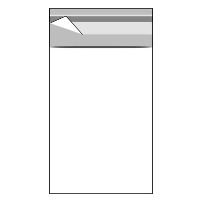 Klappenbeutel, wiederverschließbar, OPP-Folie, transparent 70 x 100 mm