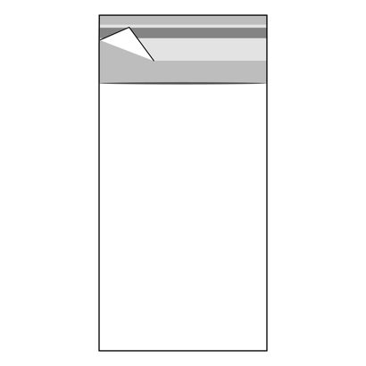 Klappenbeutel, wiederverschließbar, OPP-Folie, transparent 80 x 160 mm
