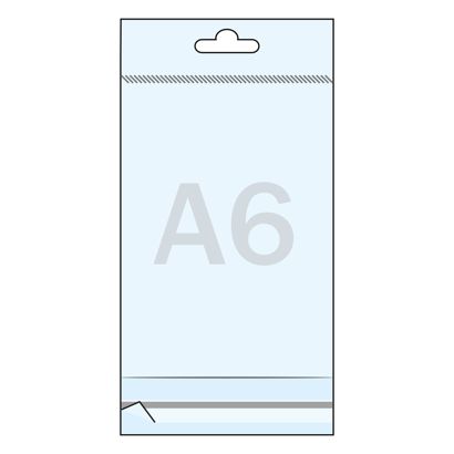 Headerbeutel, OPP-Folie 30 µm 110 x 155 mm
