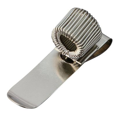 Stiftehalter aus Metall silber  | mit flexibler Stiftschlaufe 