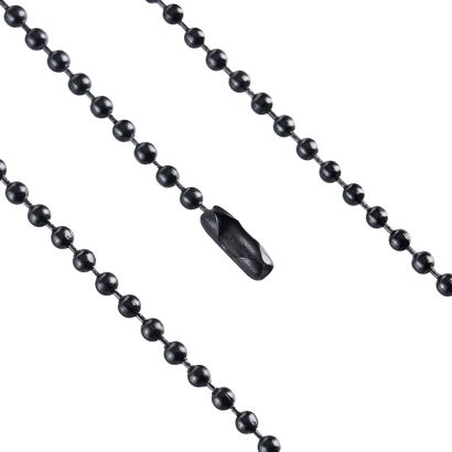 Kugelketten mit Verschluss 102 mm | 2.4 mm | schwarz  |  