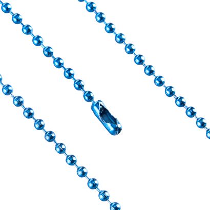 Kugelketten mit Verschluss blau | 2,4 mm | 102 mm