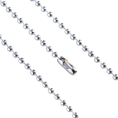 Kugelketten mit Verschluss 600 mm | 2.4 mm | silber  |  