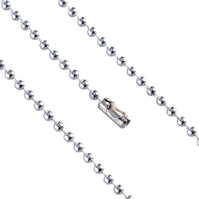 Kugelketten mit Verschluss 900 mm | 2.4 mm | silber  | nickelfrei 