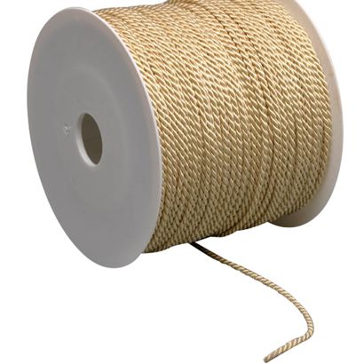 Atlaskordel auf Rolle, 2 mm x 100 m, Viskose beige