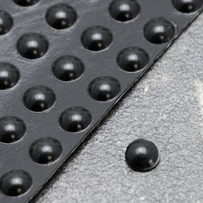 Elastikpuffer, Halbkugel, selbstklebend 10 mm | schwarz 