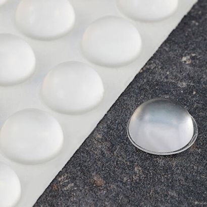 Elastikpuffer, Halbkugel, selbstklebend 16 mm | transparent 