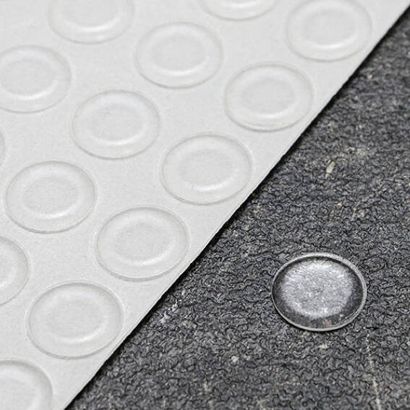 Elastikpuffer, Scheibe, selbstklebend 12,7 mm | transparent