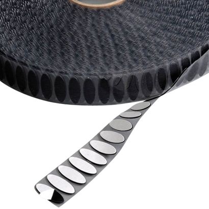 Klettpunkte oval, paarweise Haken und Flausch 
