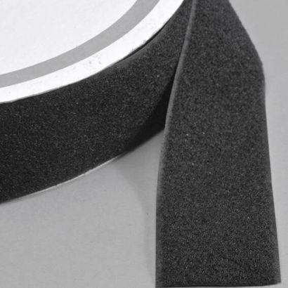 Klettband zum Nähen, Flausch (Rolle mit 25 m) 50 mm | schwarz