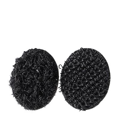 Klettpunkte auf Bogen, Set aus Haken und Flausch 16 mm | schwarz | 96 STK | Set - Haken und Flausch
