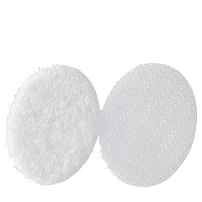 Klettpunkte auf Bogen, Set aus Haken und Flausch 33 mm | weiß | 96 STK | Set - Haken und Flausch