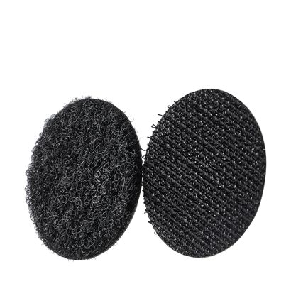 Klettpunkte auf Bogen, Set aus Haken und Flausch 33 mm | schwarz | 96 STK | Set - Haken und Flausch