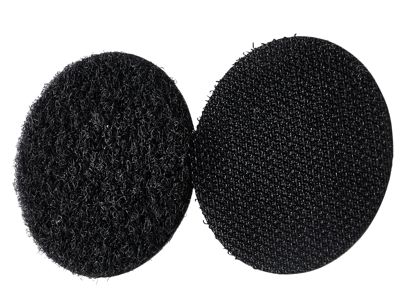 Klettpunkte auf Bogen, Set aus Haken und Flausch 45 mm | schwarz | 96 STK | Set - Haken und Flausch