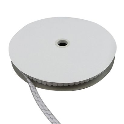 Klettpunkte auf Rolle, 10 mm | weiß | Haken