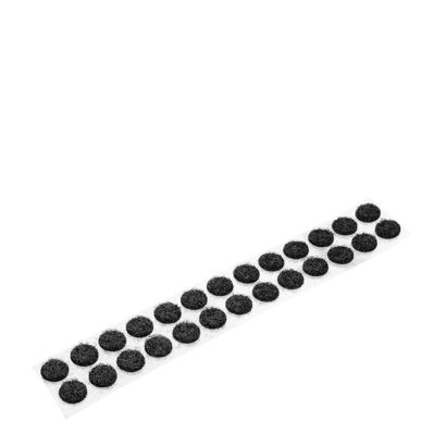 Klettpunkte auf Rolle, 10 mm | schwarz | Flausch