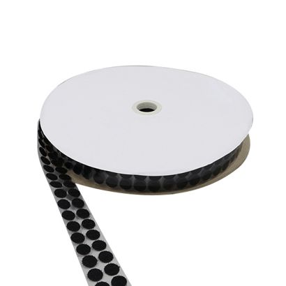 Klettpunkte auf Rolle, 13 mm | schwarz | Haken