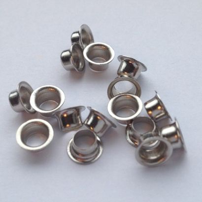 Ösen NI-245, vernickelt für EP-30 & Eisenthaler Ösenstanze - ringrollend, Pack mit 500 Stück 