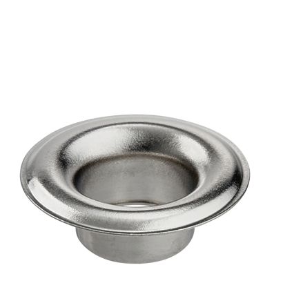 Ösen für Hand Ösenpresse BB-XOEP, ⌀ 10 mm, rostfrei, Messing vernickelt, Schachtel mit 100 Stück 